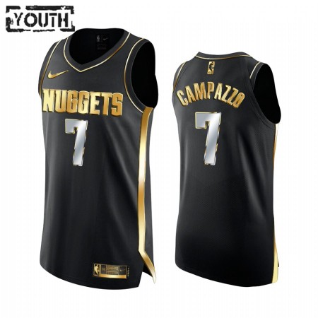 Maillot Basket Denver Nuggets Facundo Campazzo 7 2020-21 Noir Golden Edition Swingman - Enfant